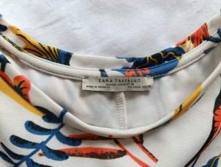 Vestido Zara Estampado Tropical Talla L