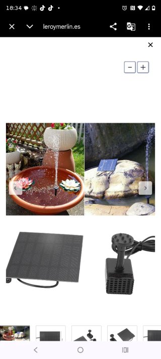 Bomba Solar Fuente Jardín 7V 1.5W