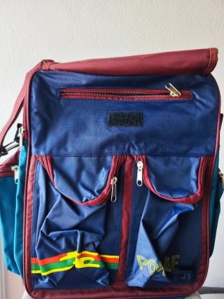 Mochila Escolar Azul e Bordô