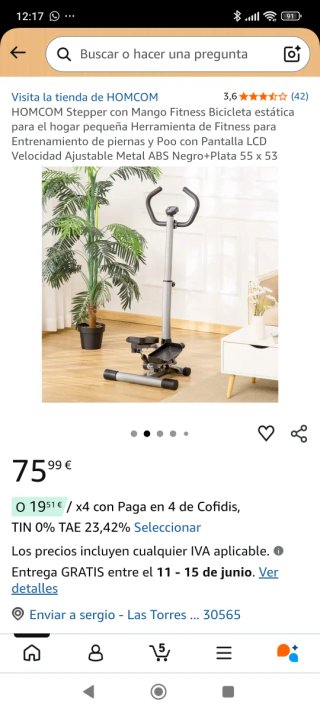 Elíptica simuladora de escalones