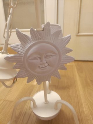 Lámpara de techo infantil Sol madera