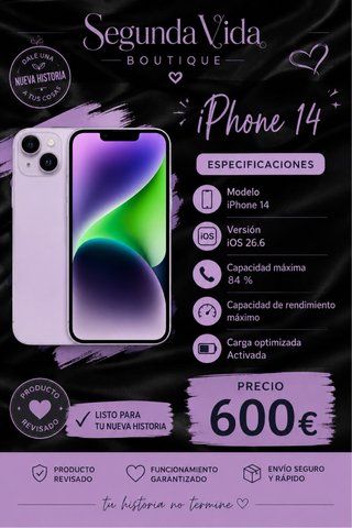 iPhone 14 128GB Morado