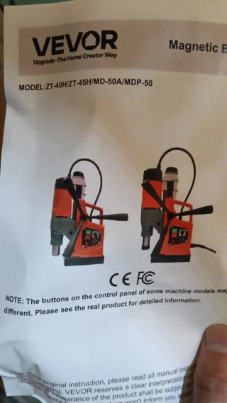Taladro magnético naranja