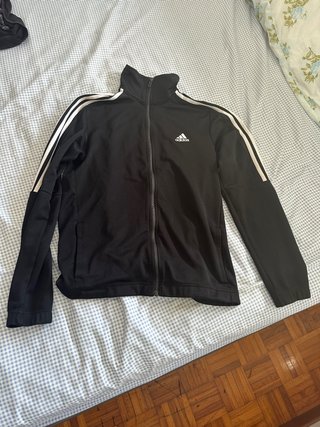 Chaqueta Adidas Negra con Rayas Blancas