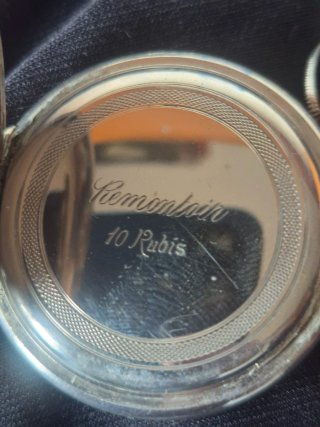 Reloj de cuerda Remontoir 10 Rubis de plata