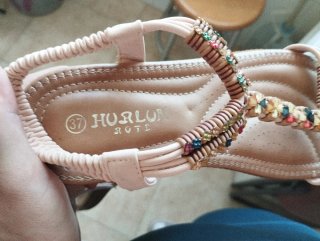 Sandalias HRLUN Beige Multicolor Talla 37