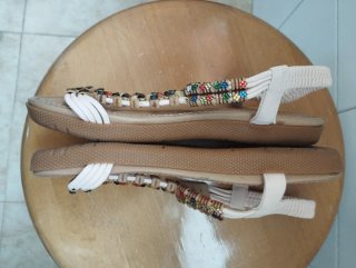 Sandalias HRLUN Beige Multicolor Talla 37