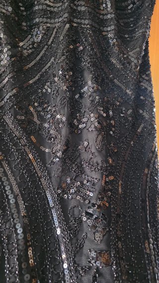 Vestido de fiesta lentejuelas negro