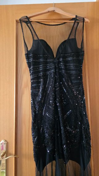 Vestido de fiesta lentejuelas negro
