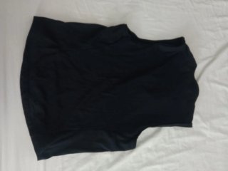 Camiseta sin mangas negra elástica M