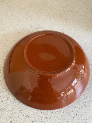 12 Platos de Terracota Marrones y Beige