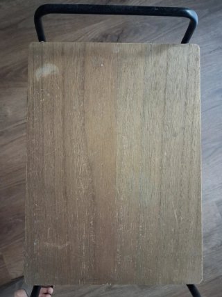 Mesa auxiliar metal y madera