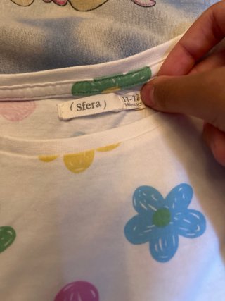 Camiseta corta estampada flores