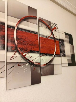 Cuadro Lienzo Abstracto Moderno 150x75