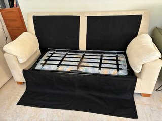 Sofá 2 plazas y sofá cama 3 plazas beige