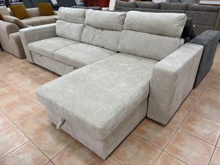 sofá cama chaiselongue con arcon 278cm beige