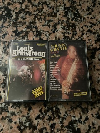 Lote 2 cassette Jazz: Louis Armstrong e Fausto Papetti