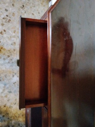 Consola recibidor caoba + espejo