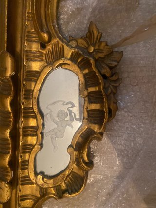 Espejo Barroco Dorado Antiguo