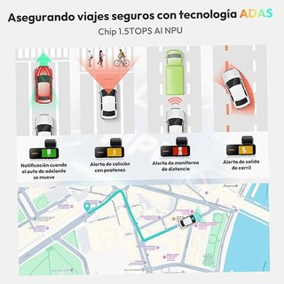 BOTSLAB 360 Dash CAM 4K Delantera y Trasera, Visió