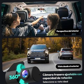 BOTSLAB 360 Dash CAM 4K Delantera y Trasera, Visió