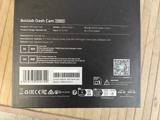 BOTSLAB 360 Dash CAM 4K Delantera y Trasera, Visió