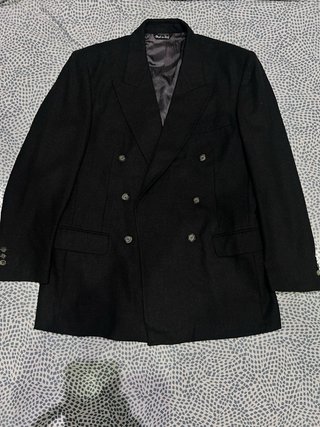 Chaqueta cruzada gris oscuro