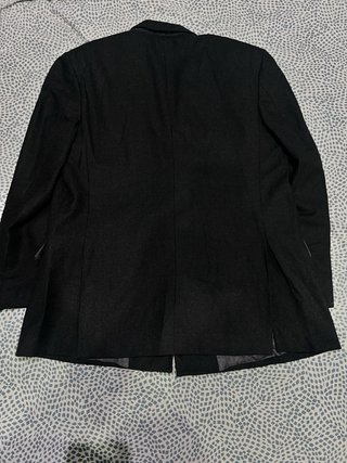 Chaqueta cruzada gris oscuro