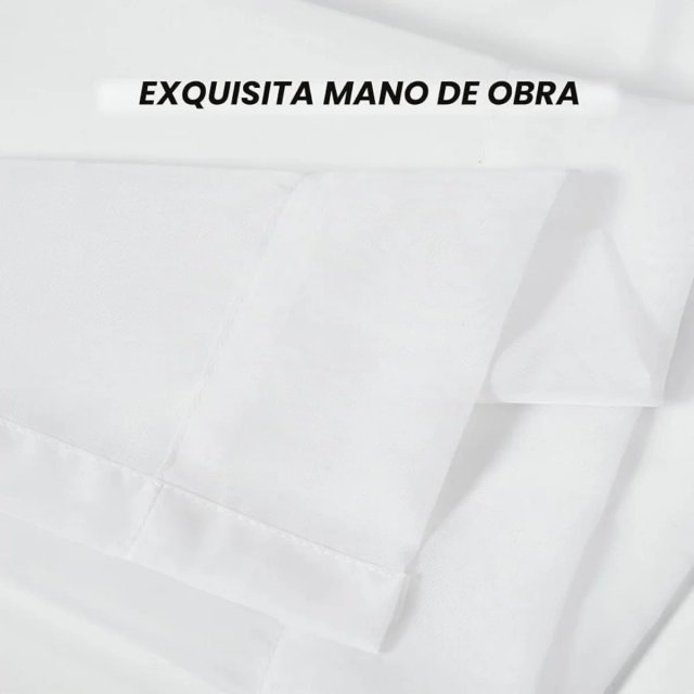 Cortina de Gasa Blanca 245x200 riel o barra
