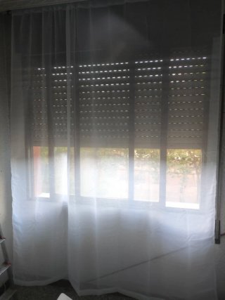 Cortina de Gasa Blanca 245x200 riel o barra