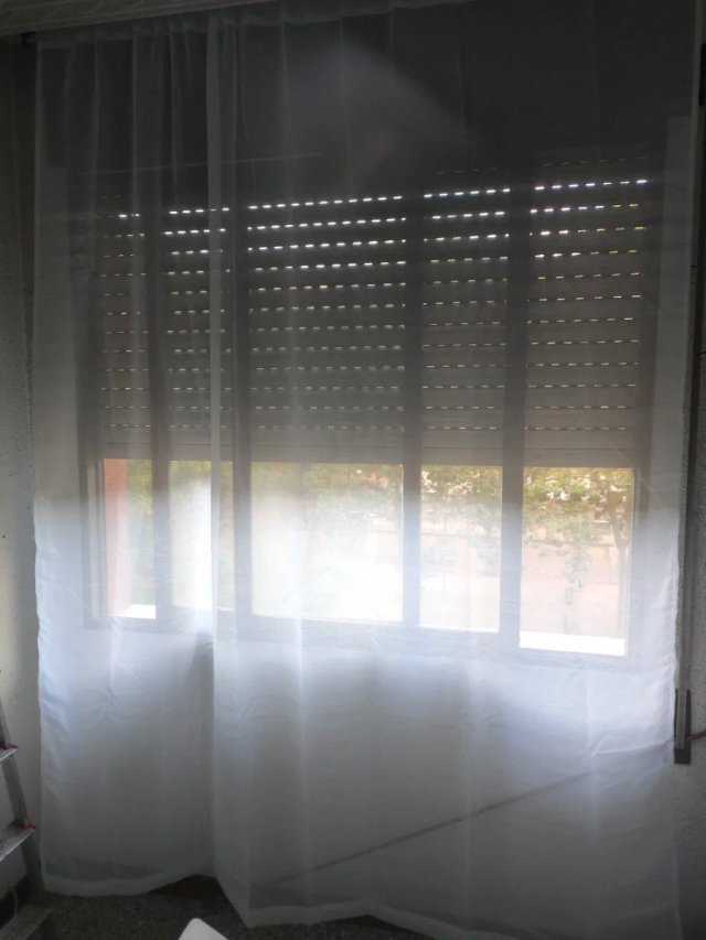 Cortina de Gasa Blanca 245x200 riel o barra