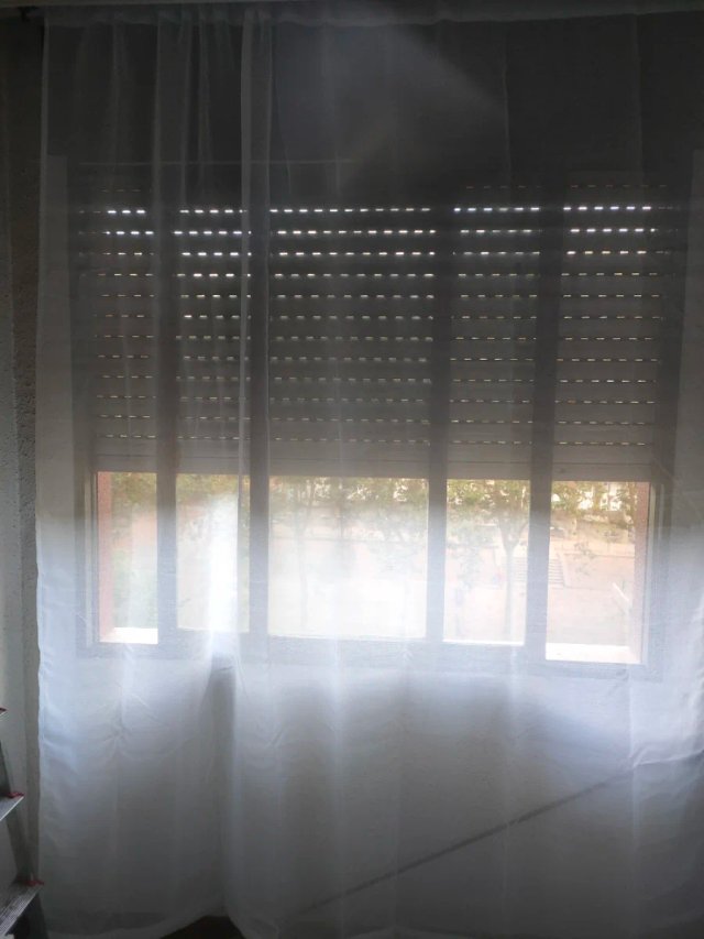 Cortina de Gasa Blanca 245x200 riel o barra