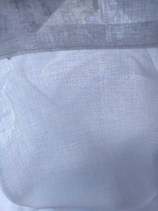 Cortina de Gasa Blanca 245x200 riel o barra