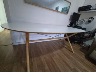Mesa comedor ovalada Ikea Dalshult 185x90cm