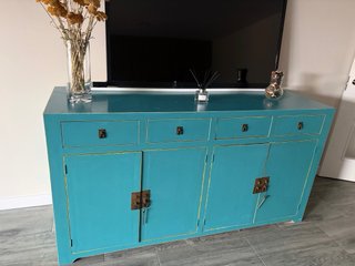 Aparador estilo chino Ming turquesa