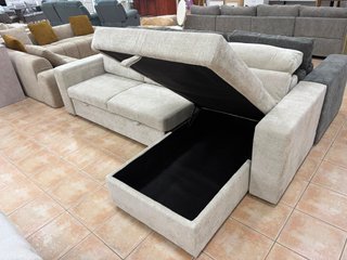 Sofá Cama Chaiselongue Arcon 278cm Beige