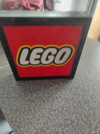 Lámpara, rótulo LED Lego
