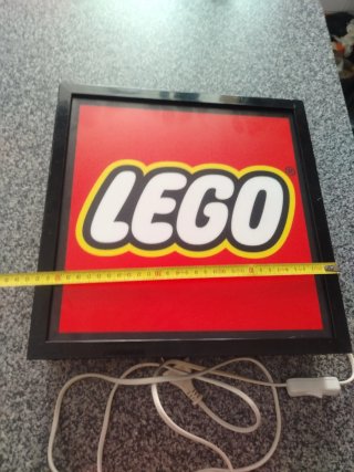Lámpara, rótulo LED Lego