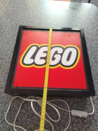 Lámpara, rótulo LED Lego