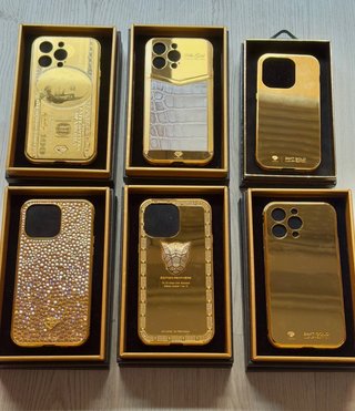 Fundas iPhone 15 Pro Max Doradas Lujo