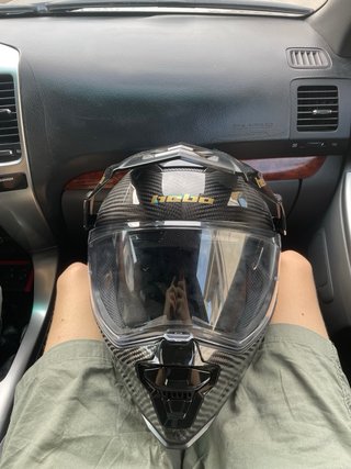Casco Hebo Carbono Negro/Dorado Talla XS