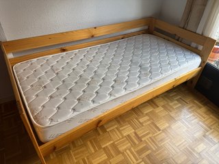 Cama individual de madera 90cm