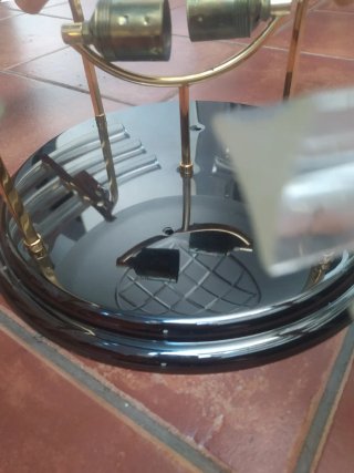 Lámpara de techo salón cristal y metal