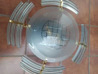 Lámpara de techo salón cristal y metal