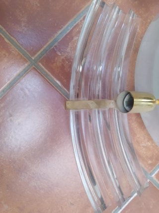 Lámpara de techo salón cristal y metal