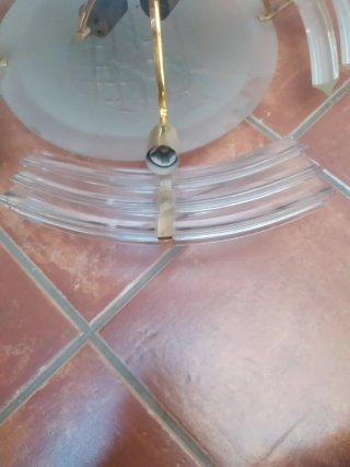 Lámpara de techo salón cristal y metal