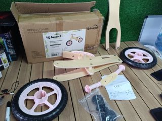 Bicicleta Montessori Robincool Madera Rosa