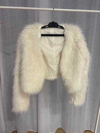 Chaqueta torera pelo blanca
