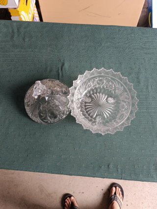 Bombonera cristal tallado grande