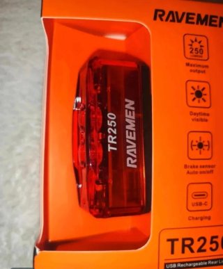 RAVEMEN TR250 Luz Trasera USB Recargable